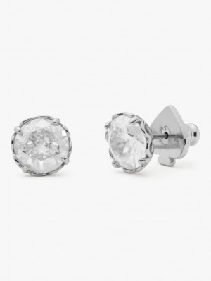 Kate Spade That Sparkle Round Earrings Silver | 0596241-NW