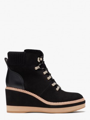 Kate Spade Willow Wedge Booties Black | 8902431-PJ