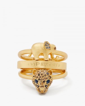 Kate Spade Winter Carnival Ring Set Gold | 6108325-OU