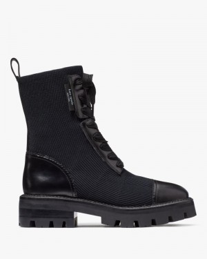 Kate Spade Winton Lug Booties Black | 8953142-QF