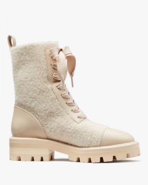 Kate Spade Winton Lug Booties Milk Glass | 9132658-XJ