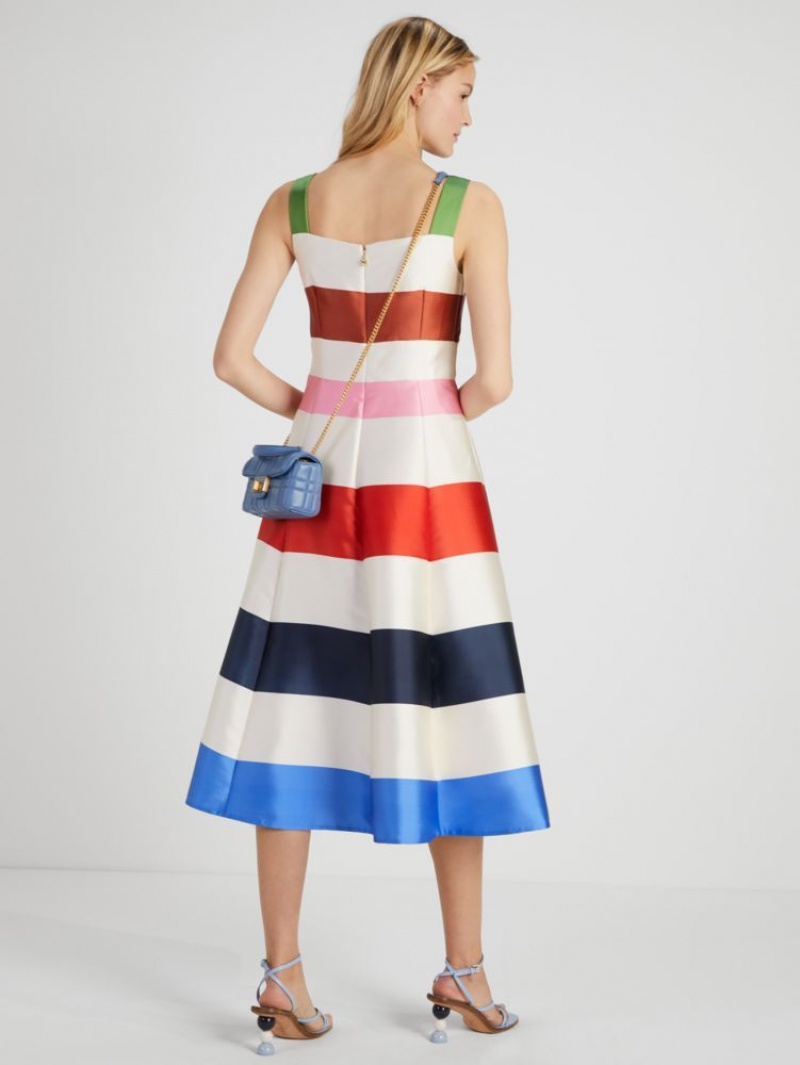 Kate Spade Adventure Stripe Grace Dress Cream Multicolor | 6842910-EZ