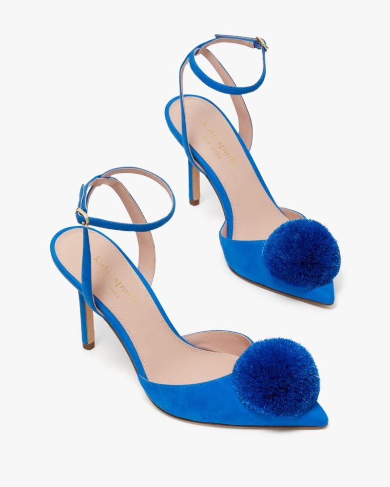 Kate Spade Amour Pom Pumps Blue | 9450716-DW