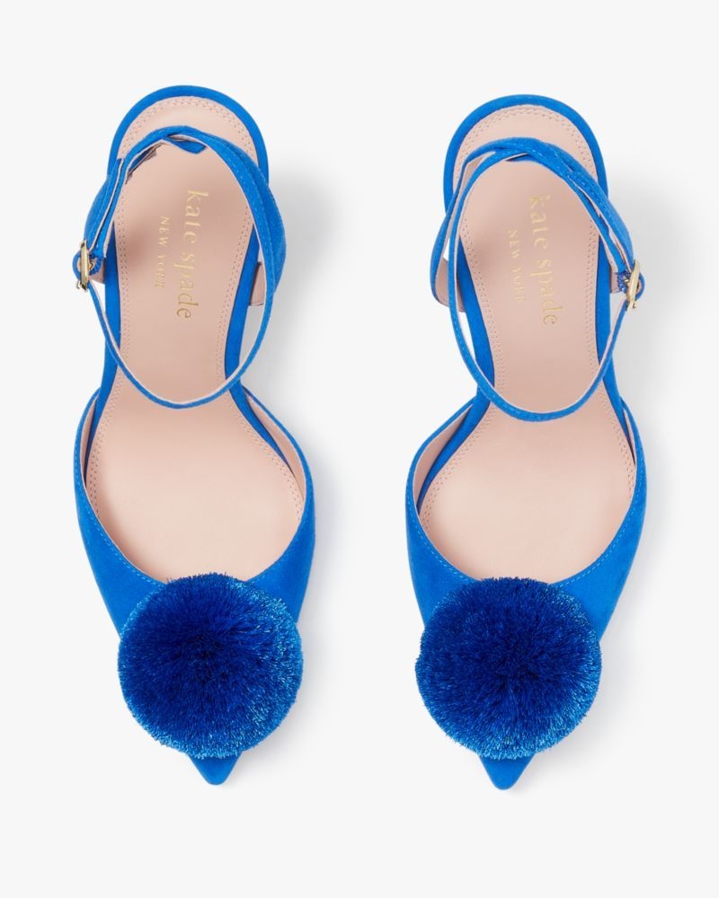 Kate Spade Amour Pom Pumps Blue | 9450716-DW