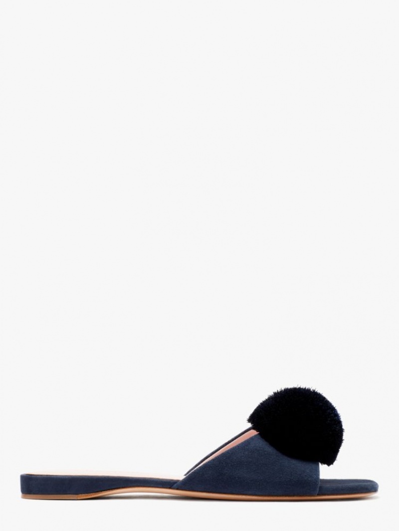 Kate Spade Amour Pom Slide Blue | 1037245-PC