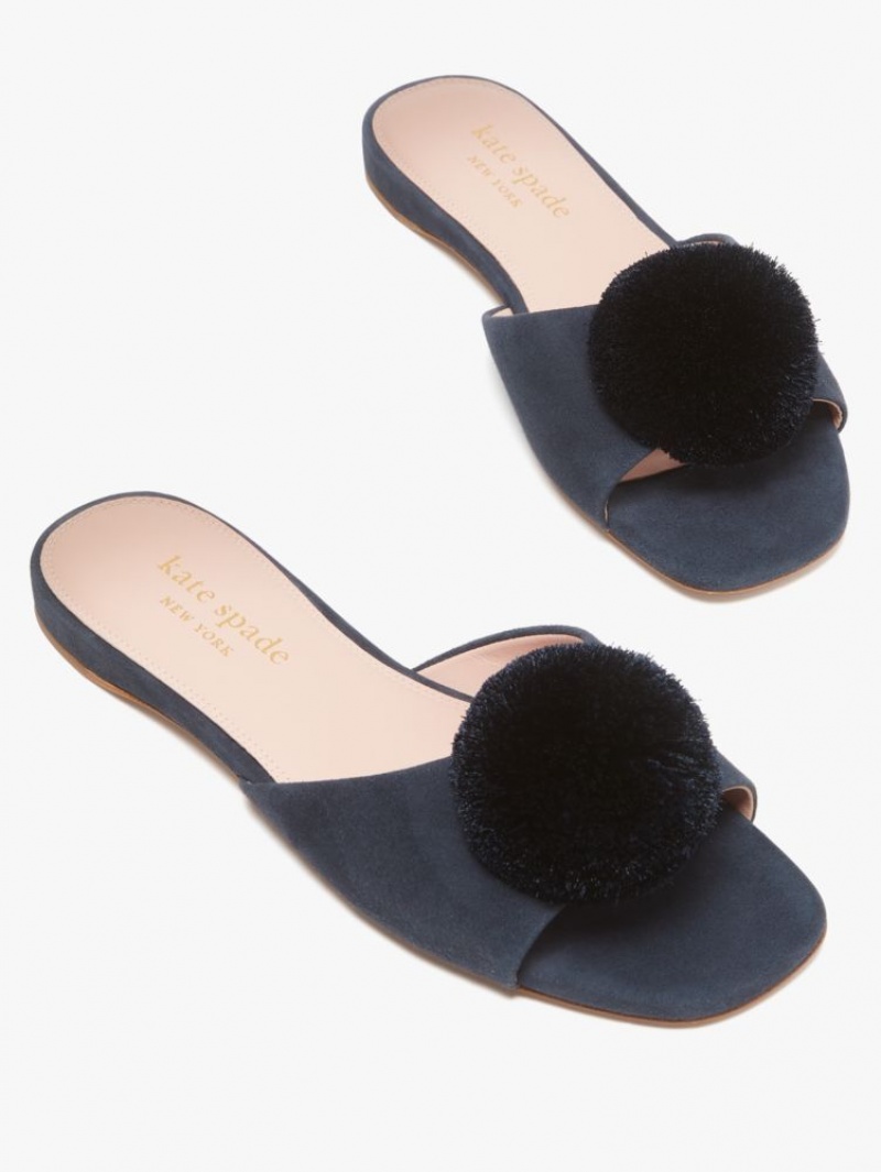 Kate Spade Amour Pom Slide Blue | 1037245-PC
