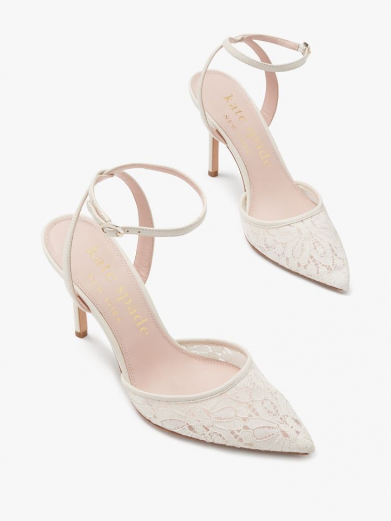 Kate Spade Amour Pumps White | 2496738-SV