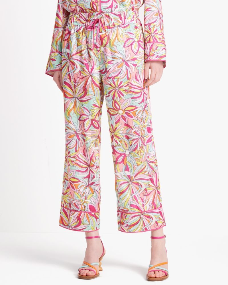 Kate Spade Anemone Floral After Hours Pants Rose Multicolor | 6047381-OQ