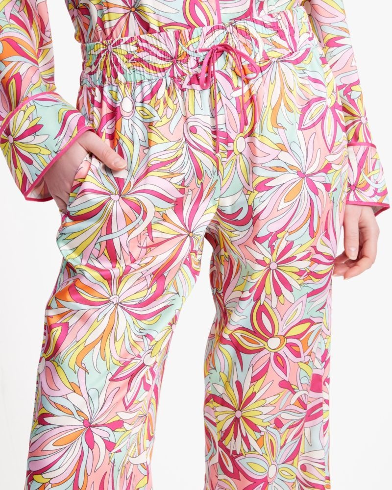 Kate Spade Anemone Floral After Hours Pants Rose Multicolor | 6047381-OQ