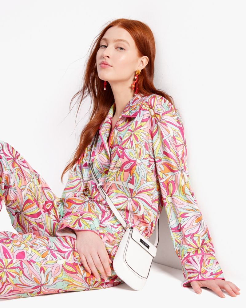 Kate Spade Anemone Floral After Hours Shirt Rose Multicolor | 9207318-VQ