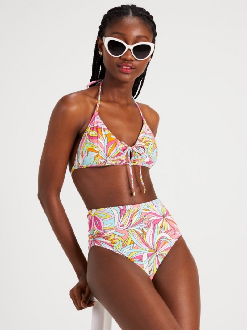 Kate Spade Anemone Floral Bikini Top Pink | 2059347-RV