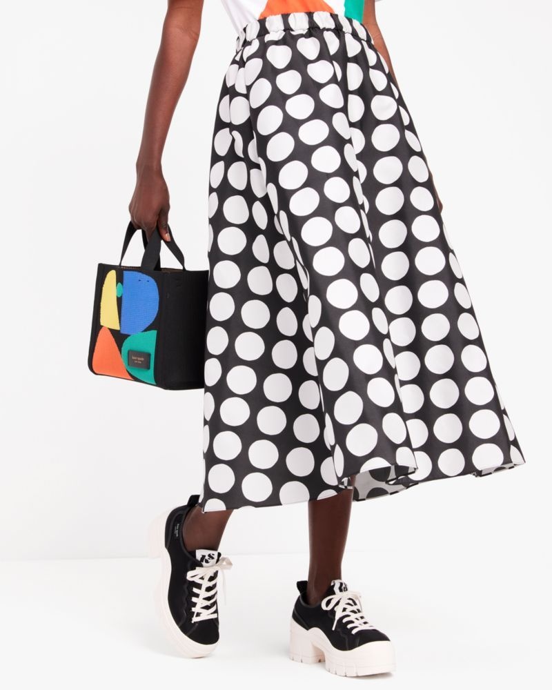 Kate Spade Art Dots Jacquard Skirt Black / White | 8627403-WF