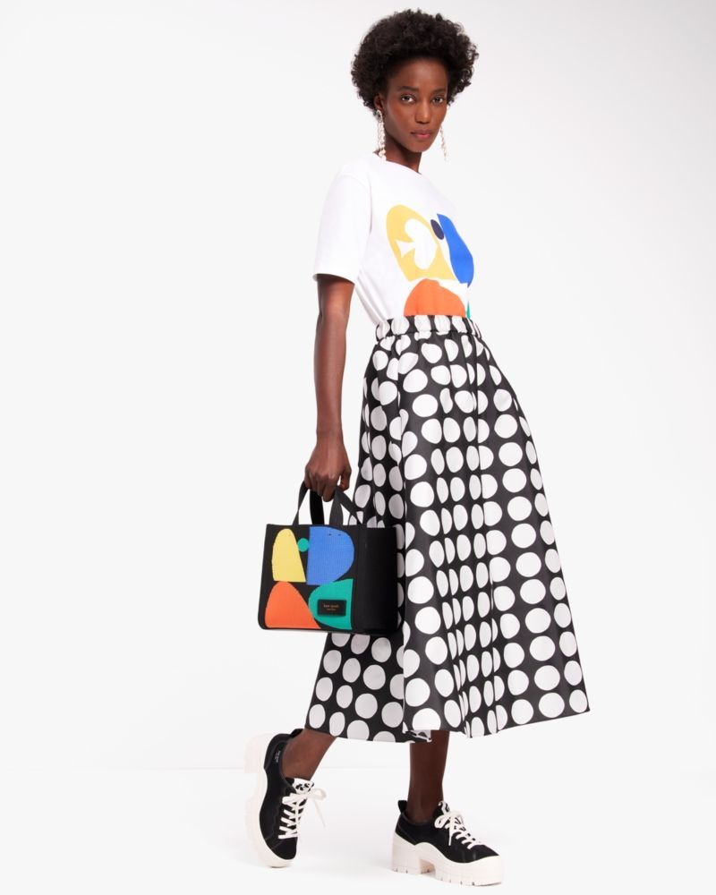 Kate Spade Art Dots Jacquard Skirt Black / White | 8627403-WF