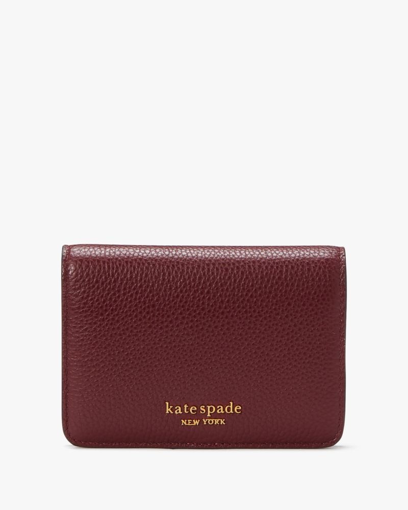 Kate Spade Ava Bifold Card Case Dark Brown | 6540827-BK