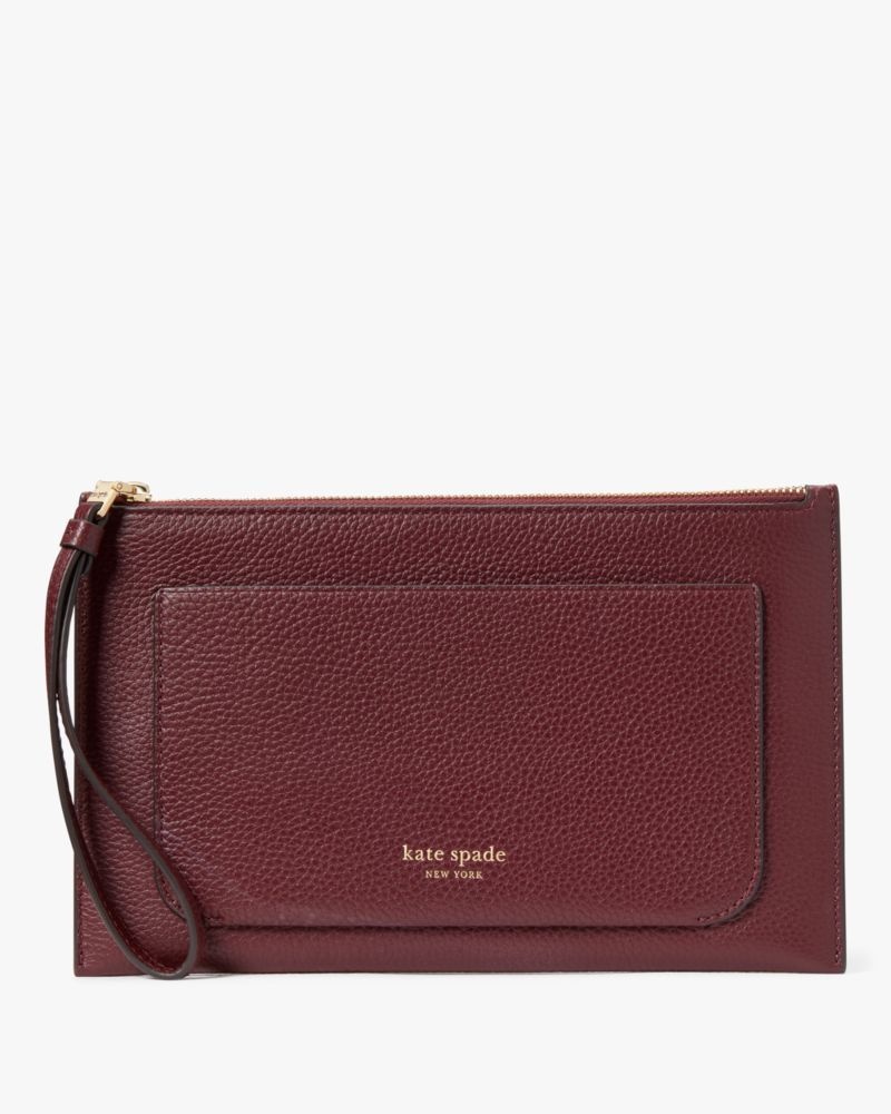 Kate Spade Ava Wristlet Dark Brown | 7359128-HC