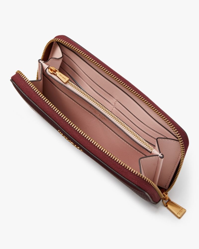 Kate Spade Ava Zip-around Continental Wristlet Dark Brown | 9462103-AI