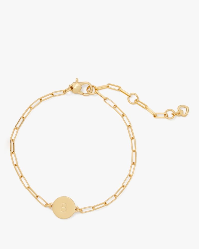 Kate Spade B Initial Chain Bracelet Gold | 3082976-UN
