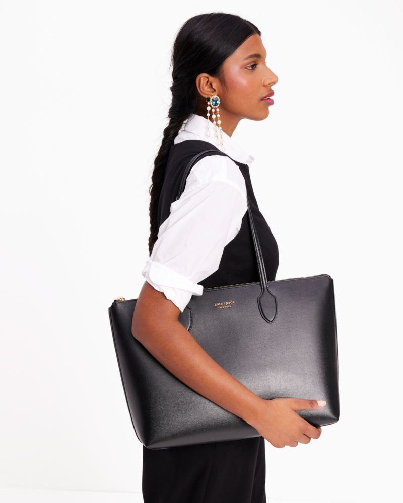 Kate Spade Bleecker Large Zip-top Tote Black | 6037245-FA