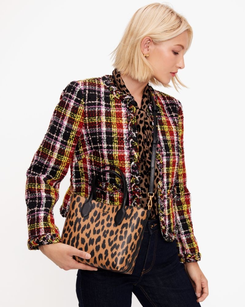 Kate Spade Bleecker Modern Leopard Medium Crossbody Tote Brown | 3751984-ID