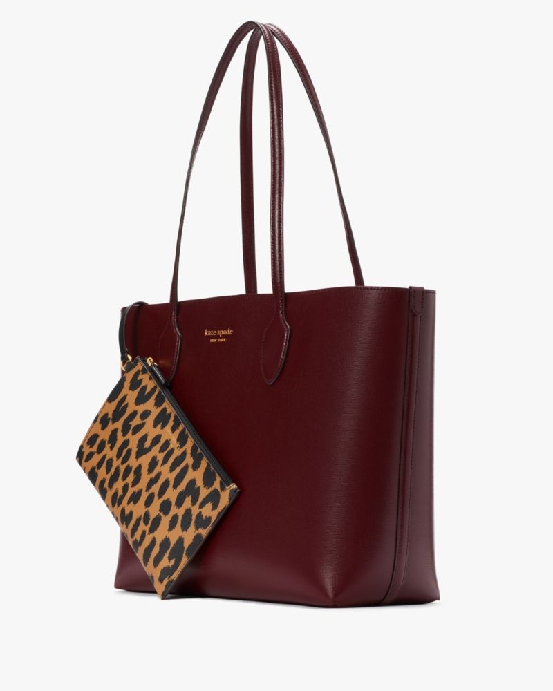 Kate Spade Bleecker Modern Leopard Pop Large Tote Dark Brown | 2471563-FO