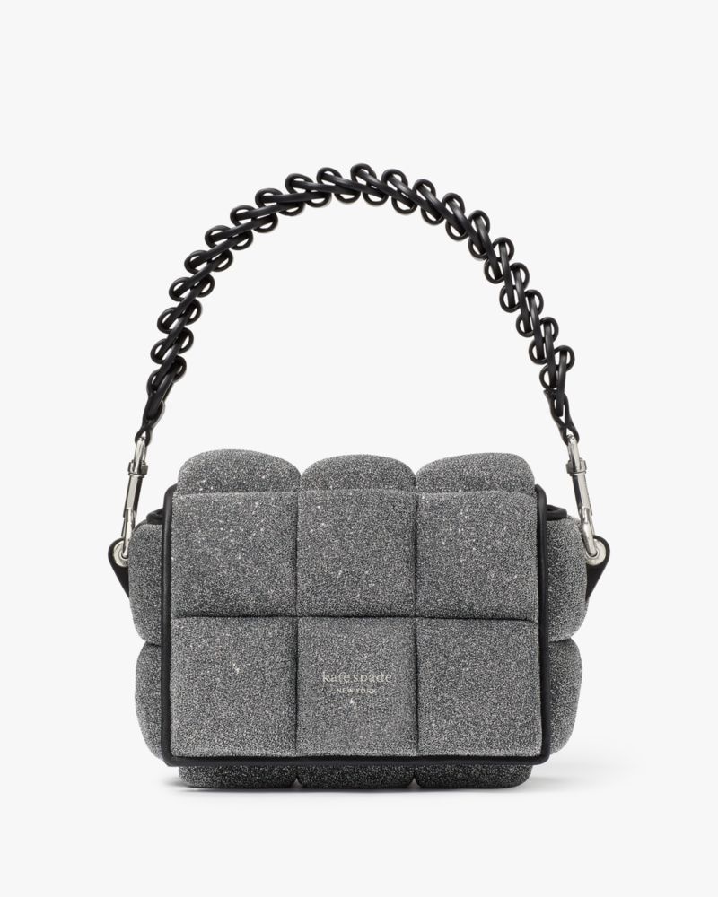 Kate Spade Boxxy Metallic Crossbody Silver | 7413028-JL