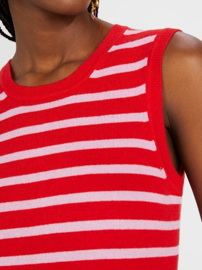 Kate Spade Breton Stripe Cashmere Shell Pink | 1236940-DE