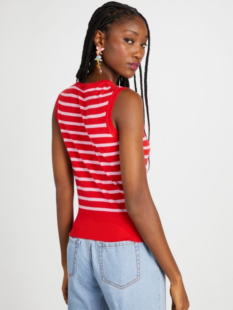 Kate Spade Breton Stripe Cashmere Shell Pink | 1236940-DE