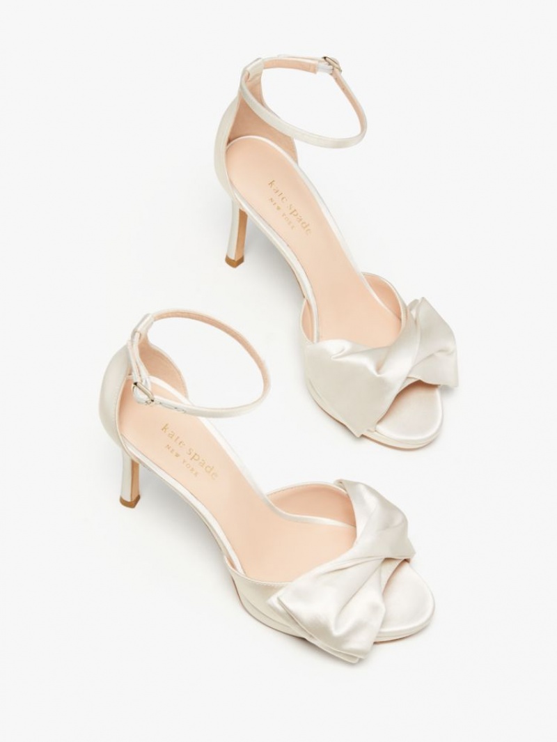 Kate Spade Bridal Bow Sandals White | 4613027-VF
