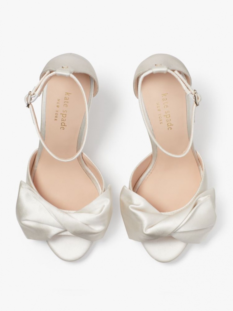 Kate Spade Bridal Bow Sandals White | 4613027-VF