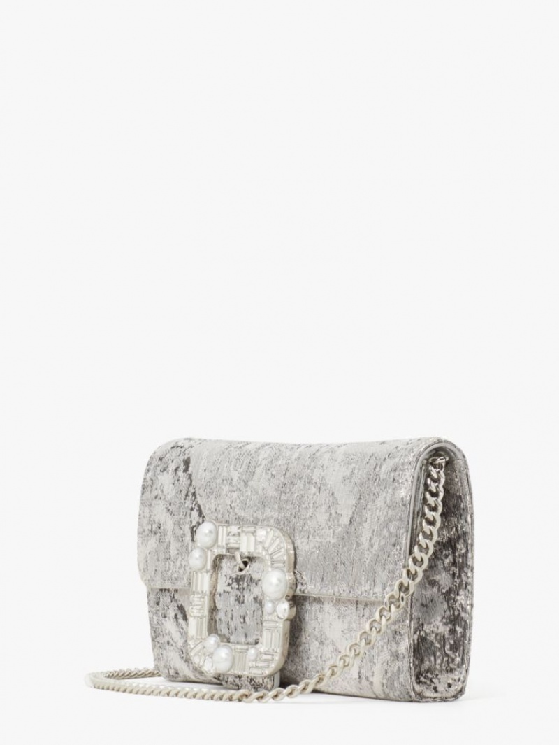 Kate Spade Bridal Buckle Lurex Crossbody Gold Multicolor | 8609527-XQ