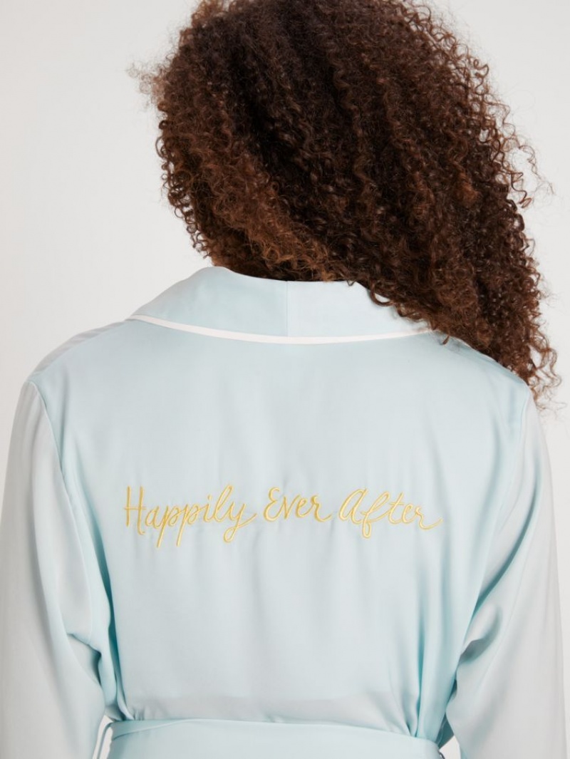 Kate Spade Bridal Happily Ever After Robe Light Turquoise | 3097645-YG