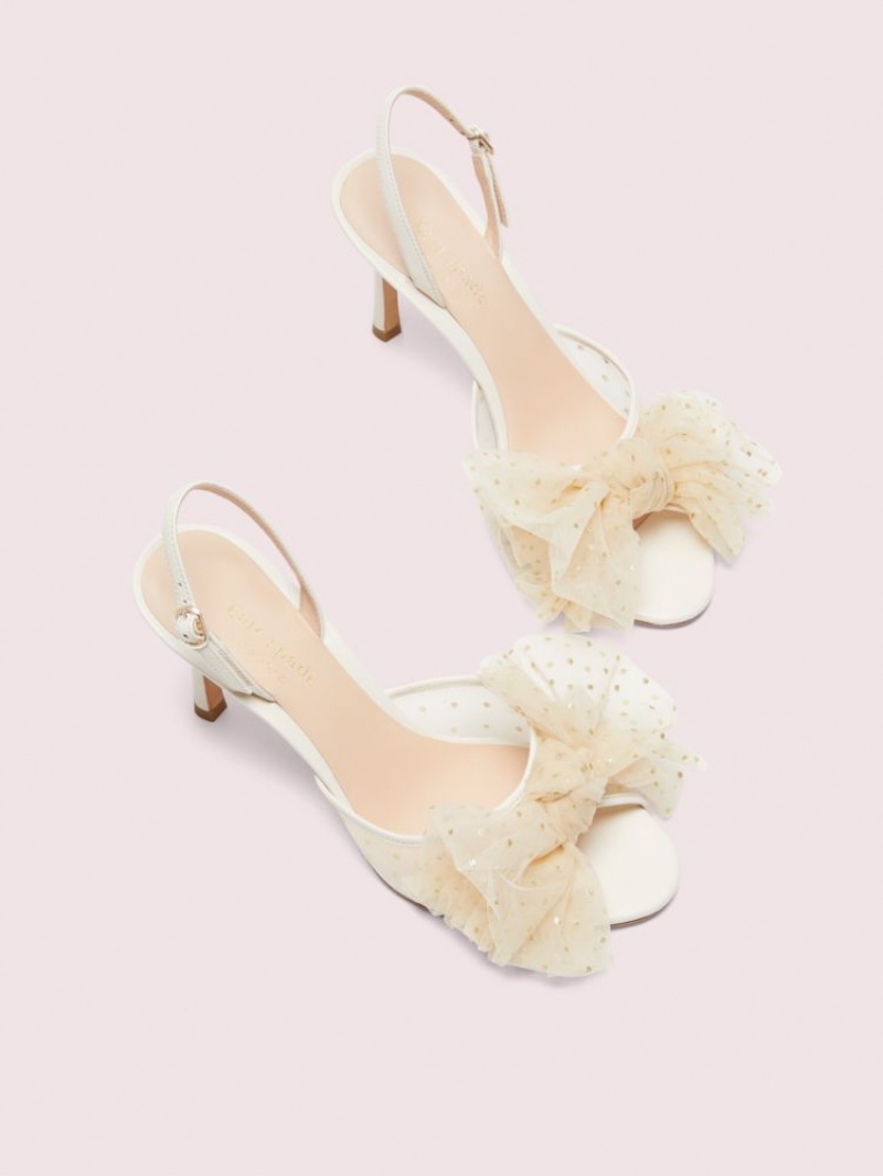 Kate Spade Bridal Sparkle Heels Parchment | 8574319-BH