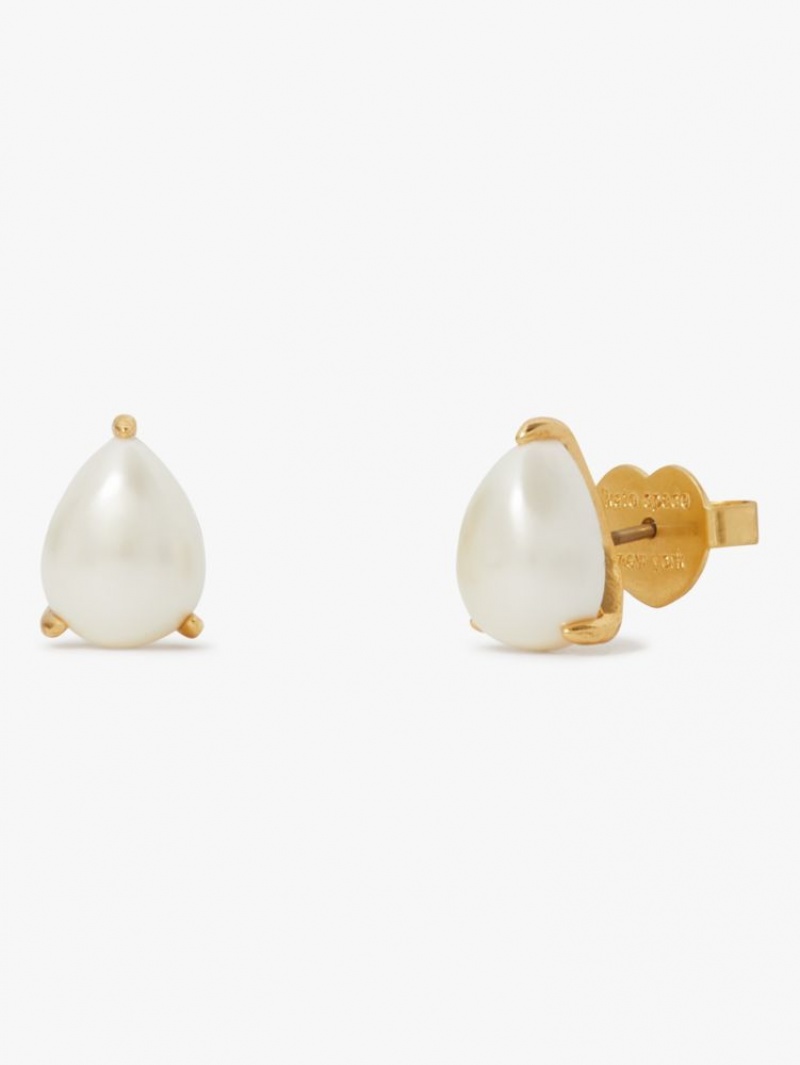 Kate Spade Brilliant Statements Studs Cream / Gold | 8710453-GH
