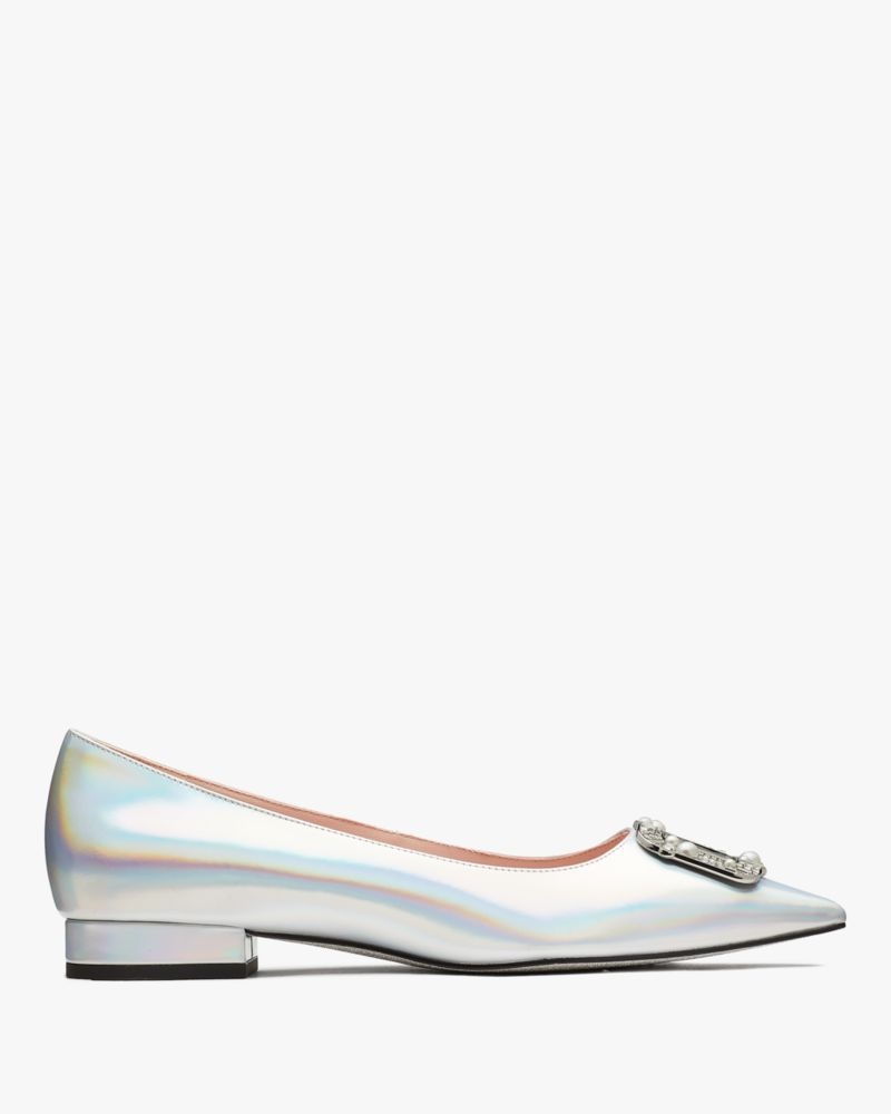 Kate Spade Buckle Up Flats Iridescent | 2418637-XN