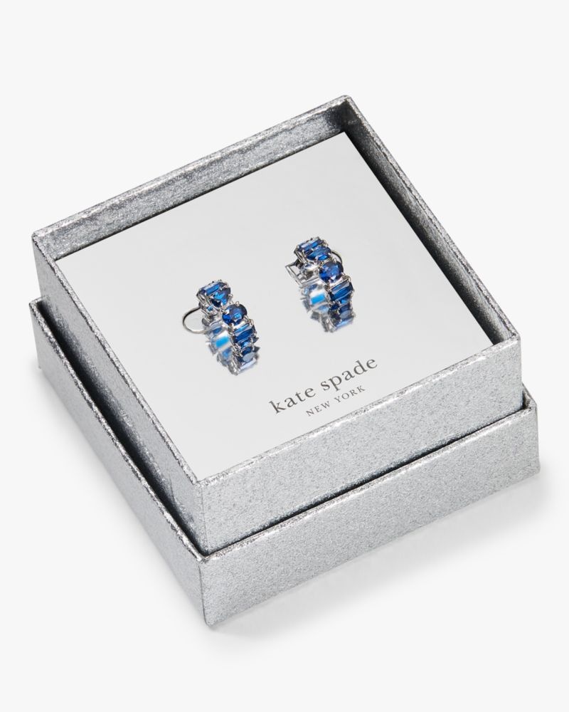 Kate Spade Candy Shop Small Stone Hoops Boxed Set Blue | 5078934-TG