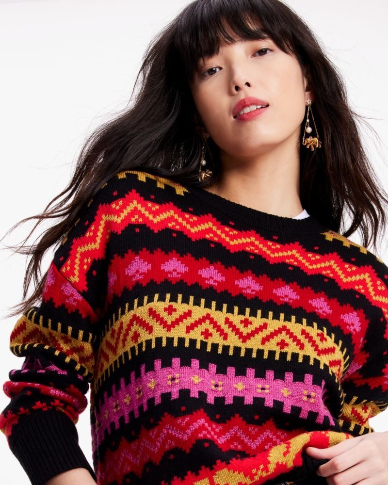 Kate Spade Carnival Fair Isle Sweater Red | 5034681-RH