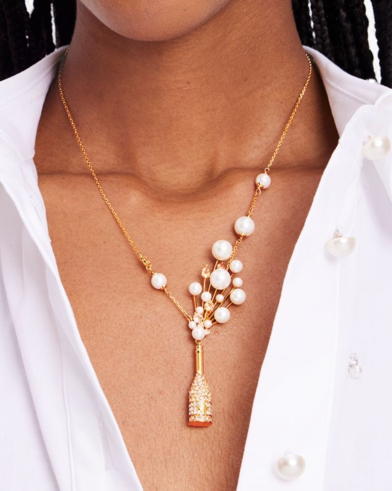 Kate Spade Cheers To That Statement Pendant Gold | 5741392-GY