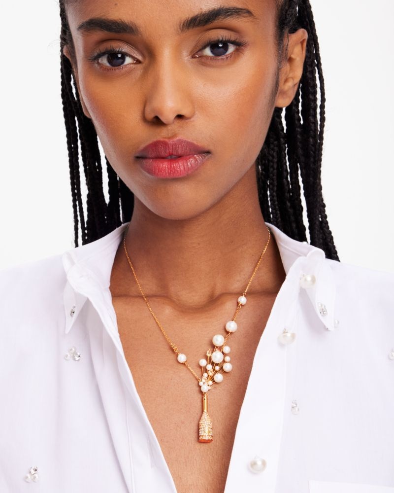 Kate Spade Cheers To That Statement Pendant Gold | 5741392-GY