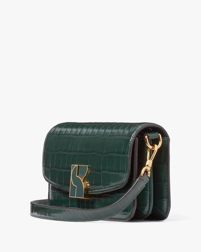 Kate Spade Dakota Croc-embossed Small Crossbody Rock Garden | 6093472-XV