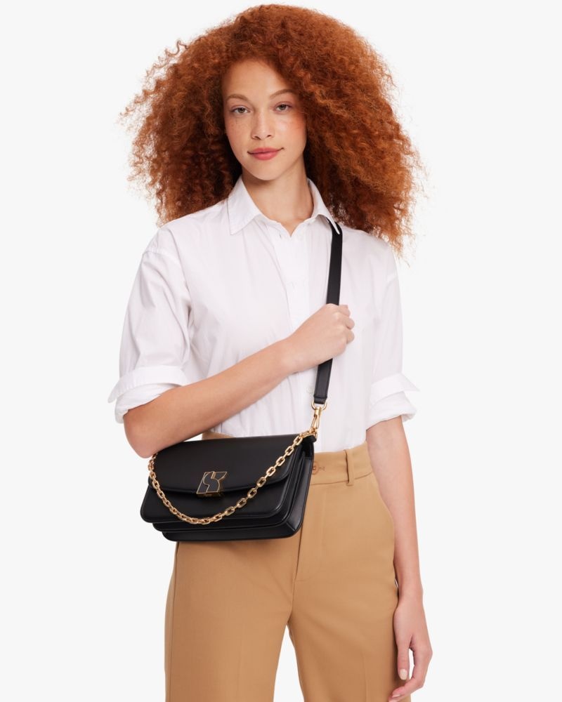 Kate Spade Dakota Medium Convertible Shoulder Bag Black | 0792568-HT