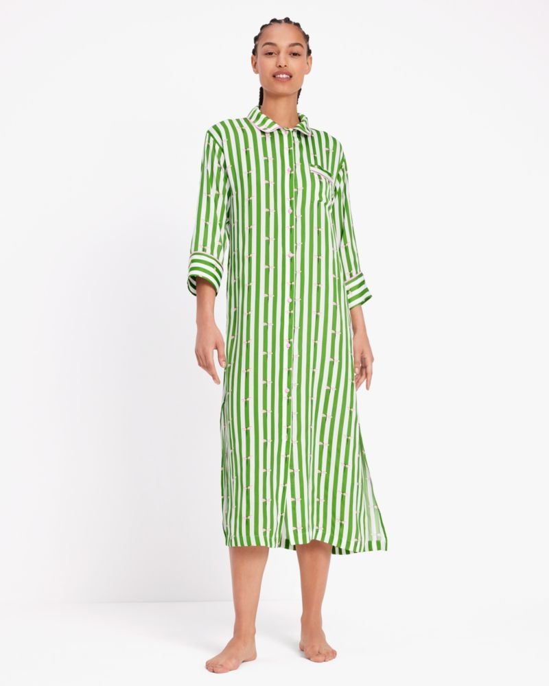 Kate Spade Dragonfly Stripe Maxi Shirt Dress Stripes | 8907536-IZ