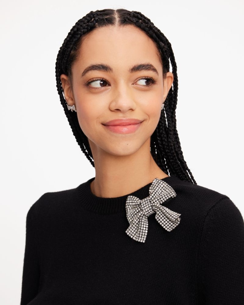 Kate Spade Embellished Bow Sweater Black | 1478509-WI