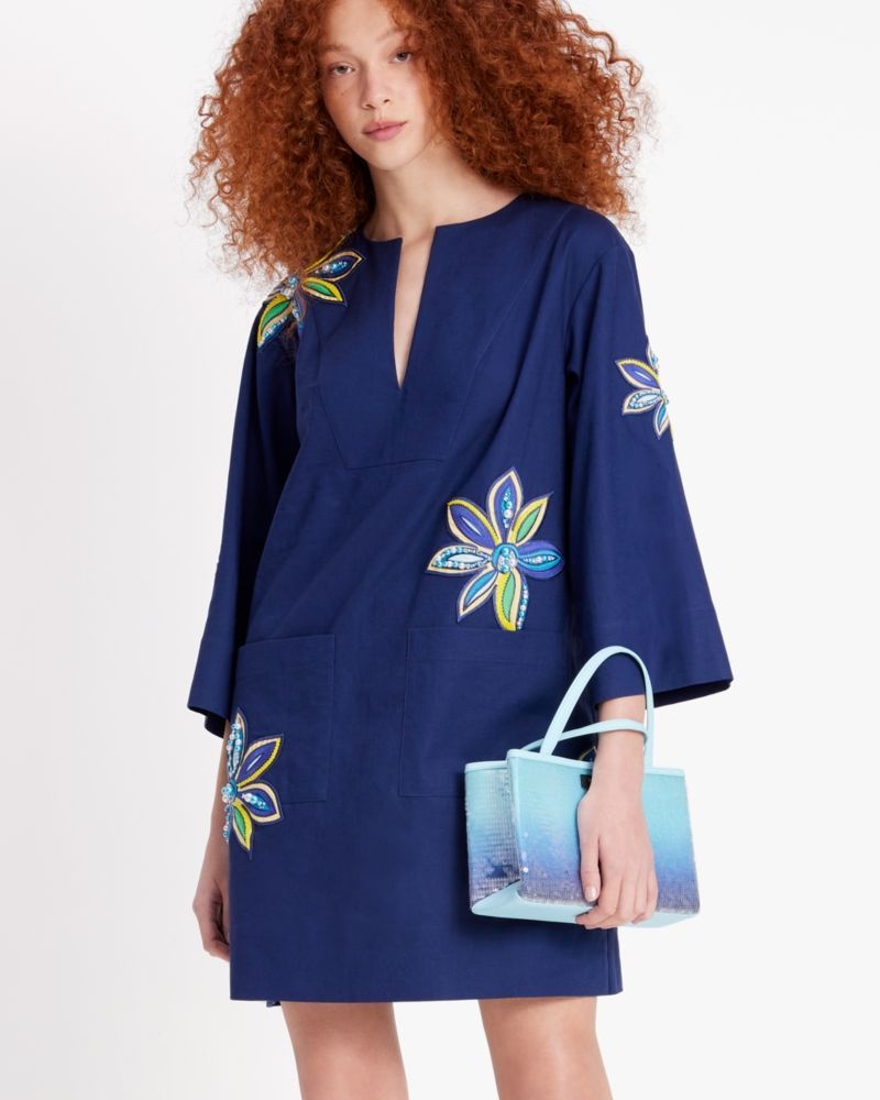 Kate Spade Embroidered Floral Tunic Navy | 1374250-ER