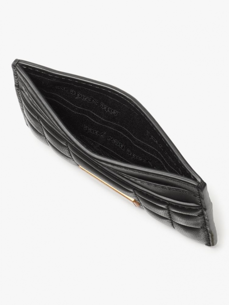 Kate Spade Evelyn Quilted Cardholder Black | 7891546-KG