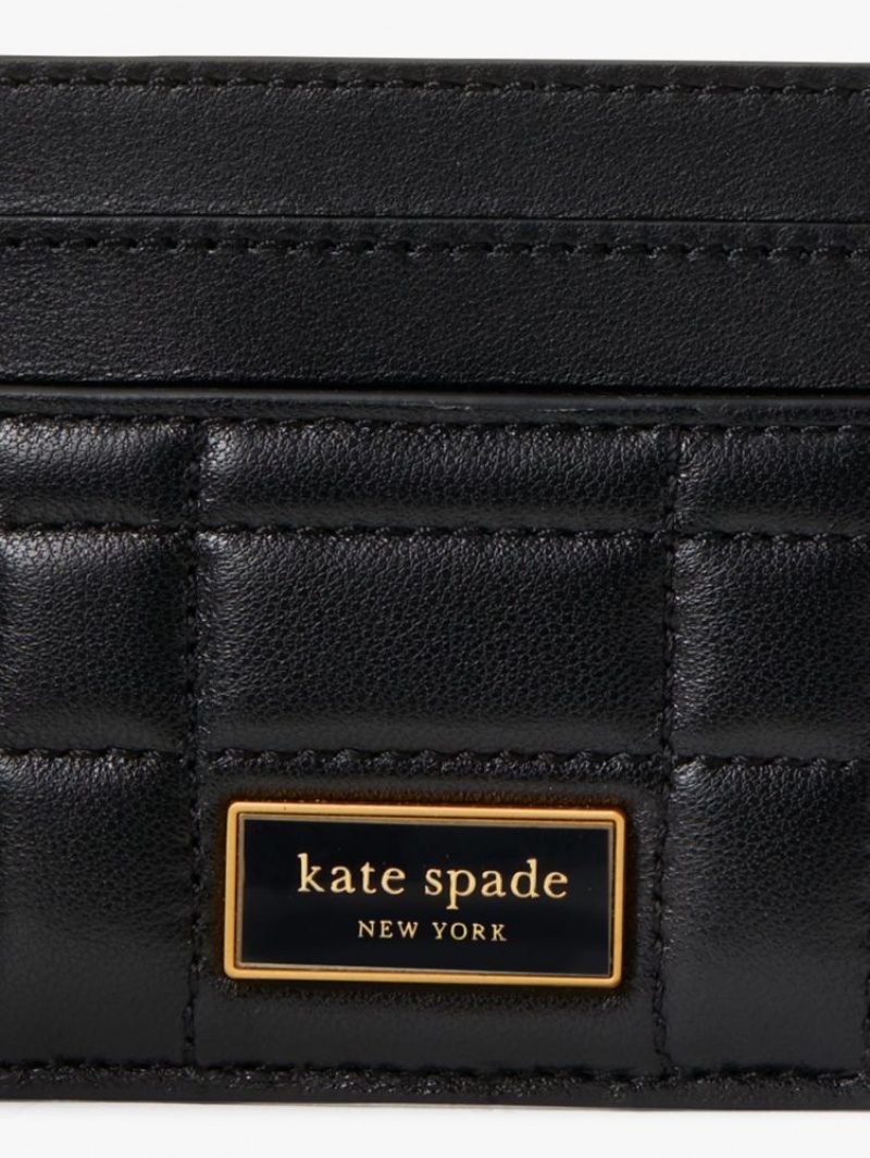 Kate Spade Evelyn Quilted Cardholder Black | 7891546-KG
