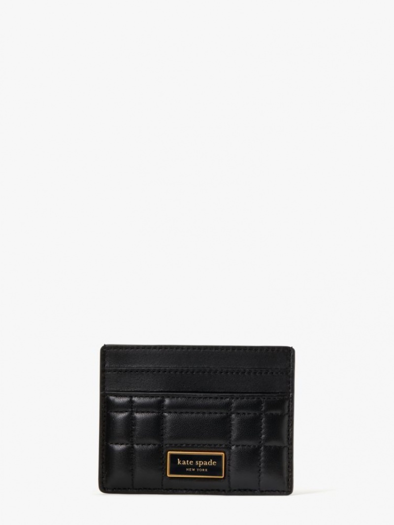 Kate Spade Evelyn Quilted Cardholder Black | 7891546-KG