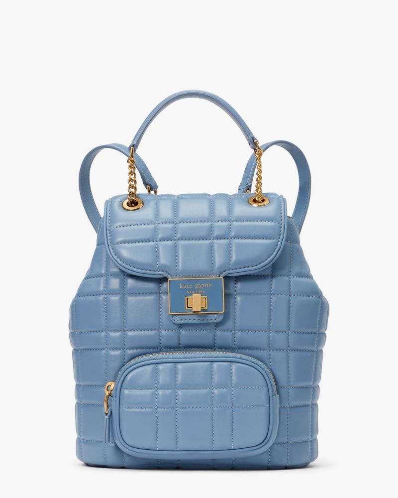 Kate Spade Evelyn Quilted Small Backpack Blue | 0953874-DQ