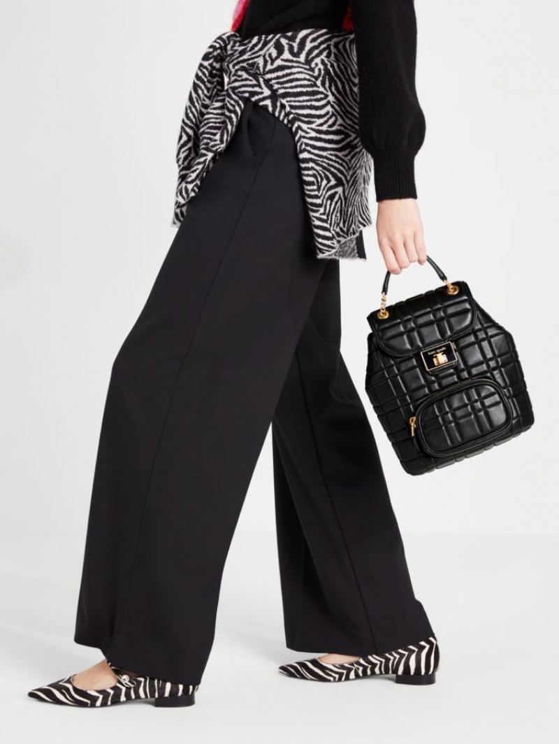 Kate Spade Evelyn Quilted Small Backpack Black | 8459632-PW