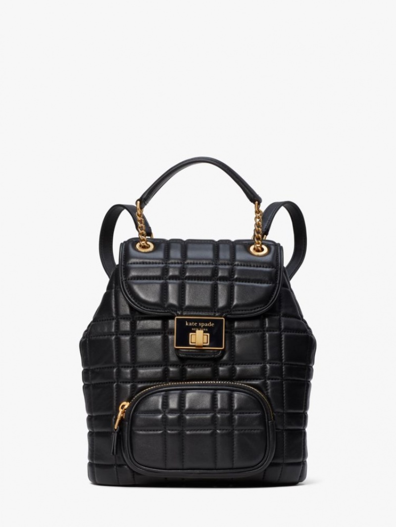 Kate Spade Evelyn Quilted Small Backpack Black | 8459632-PW