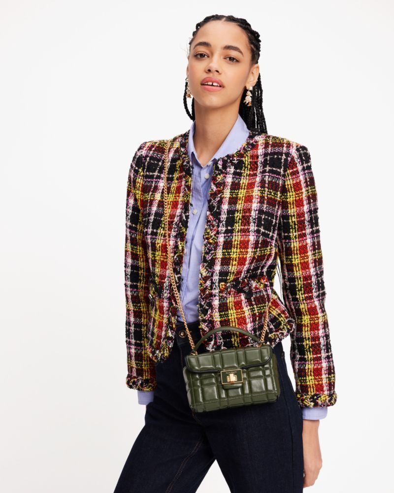 Kate Spade Evelyn Quilted Small Shoulder Crossbody Bonsai Tree | 4256710-GP